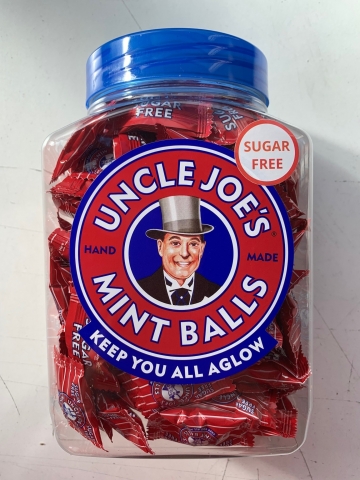 Uncle Joe’s Sugar Free Mint Balls – 800g Cookie Jar